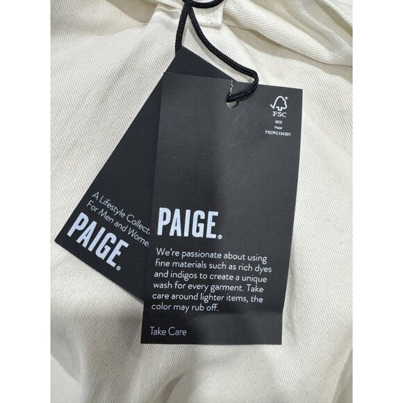 PAIGE Women Anessa Short Pleated WB Quartz Sand 30 - Picture 9 of 10